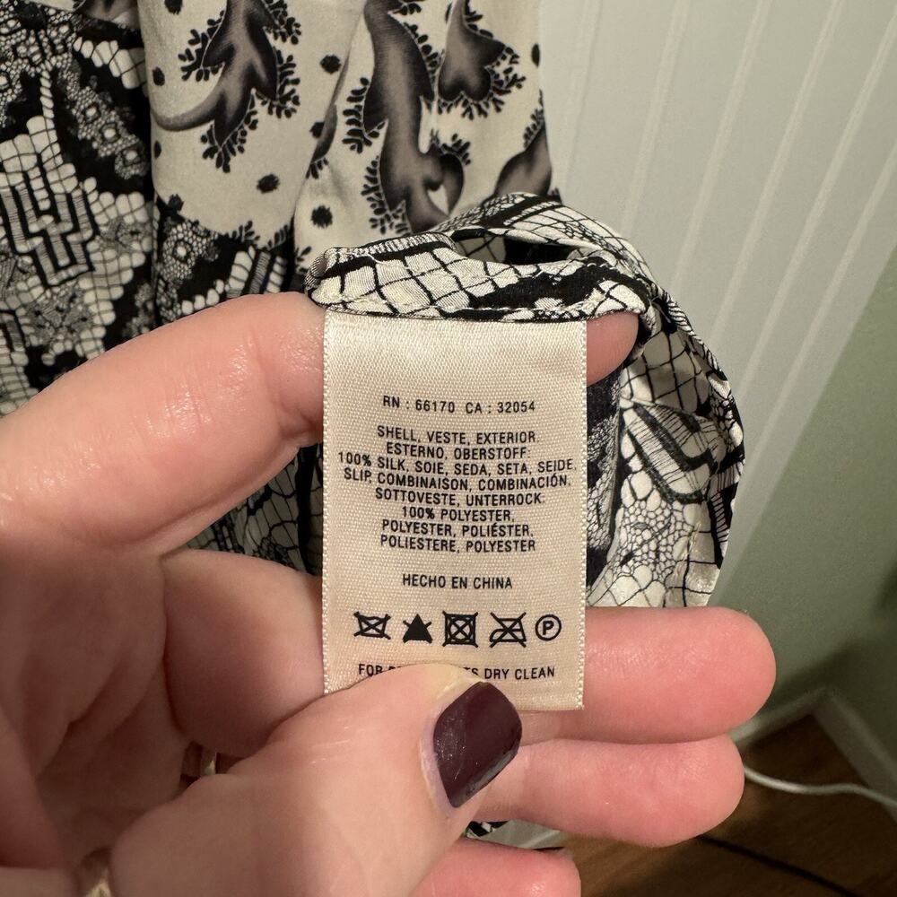 Anthropologie Postmark Arcadie Silk Dress Boho Y2K Size 10 - Picture 7 of 8